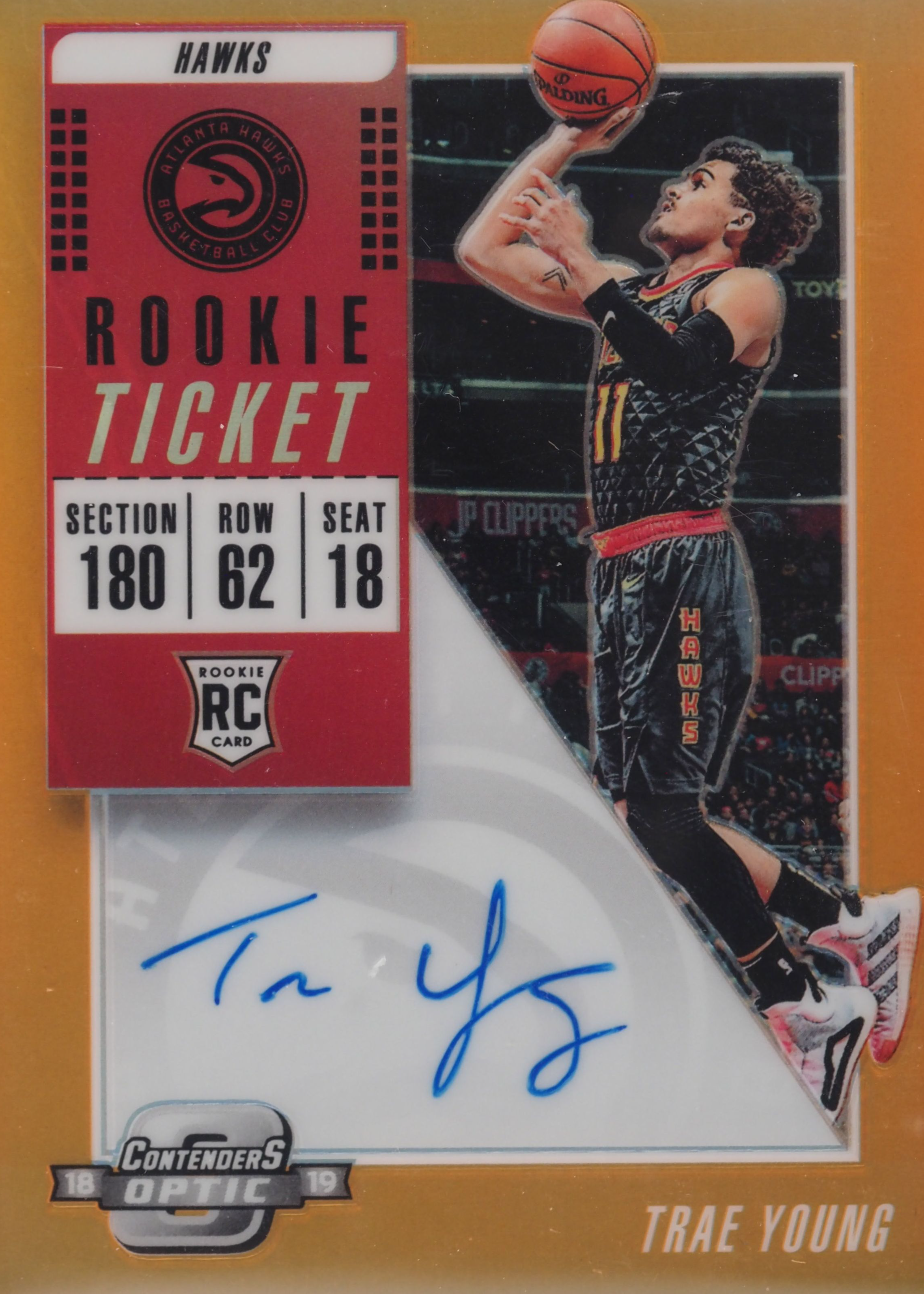その他 TRAE YOUNG ROOKIE TICKET AUTO HOLO PSA 9 Trae Young 2018 Contenders #142 Rookie Ticket Auto (Ball at